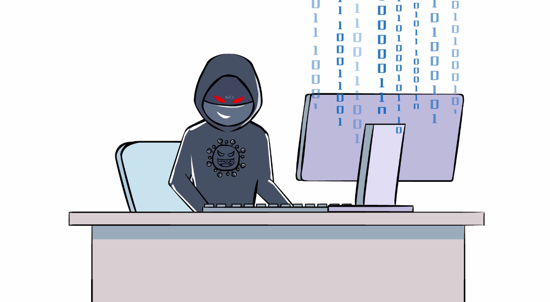 电脑前黑客攻击