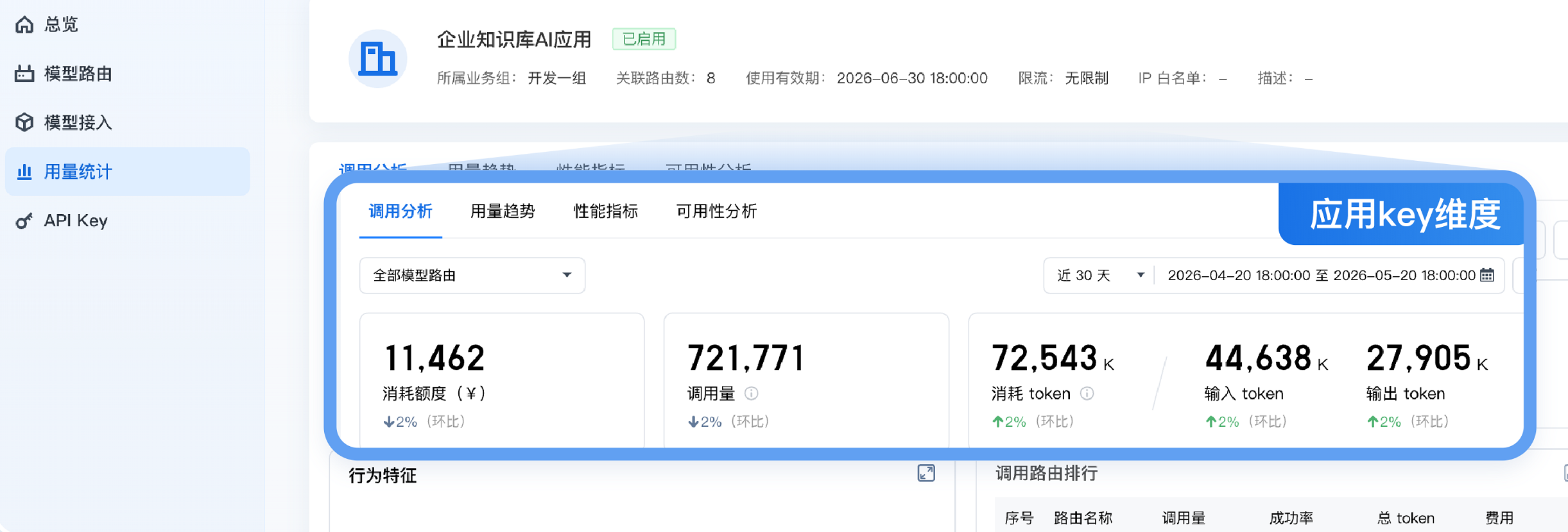 从应用维度查看Token使用情况